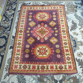 Ковер шерсть 200х130 см. Винтаж, СССР.. Картинка 1